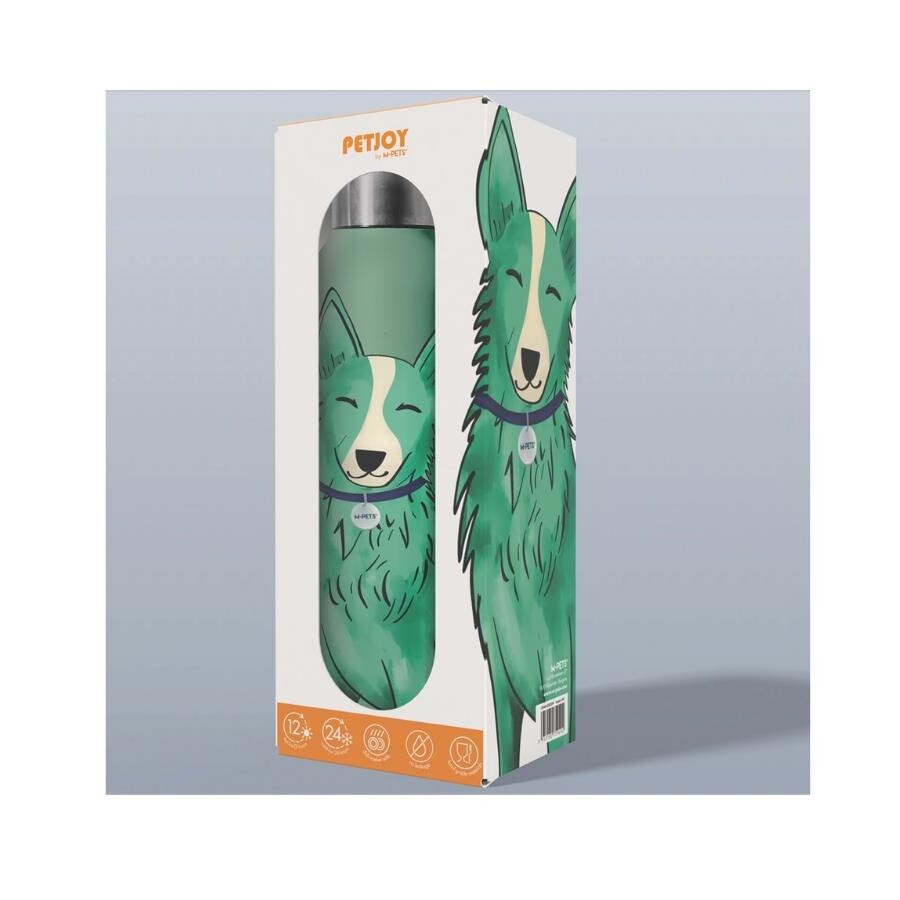 M-Pets PetJoy Purrfect Luna Green Insulated Thermos 500ml