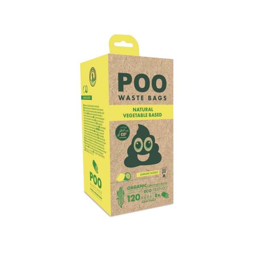 M-Pets Lemon Scented Dog Waste Bags Leak-Proof 8-Pack