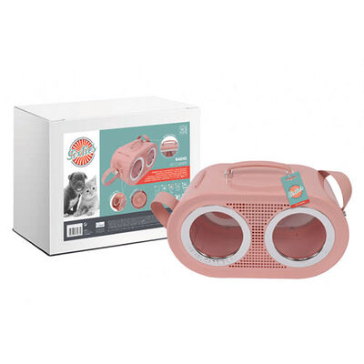 M-Pets Radio Pet Carrier Pink for Cats and Small Dogs 50x23x31 cm