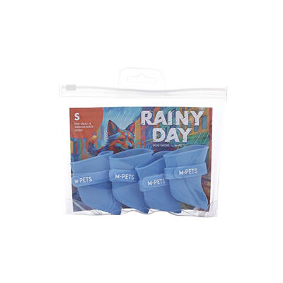 M-Pets Rainy Day Blue Waterproof Dog Boots Small 3x4 cm