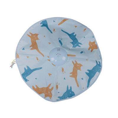 M-Pets Sirius Interactive Cat Toy Blue Rotating Feather Bar 18cm