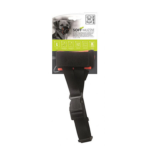 M-Pets Soft Adjustable Fabric Dog Muzzle for Control Large