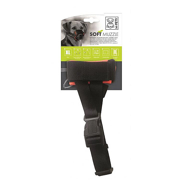 M-Pets Soft Adjustable Fabric Dog Muzzle for Control XL