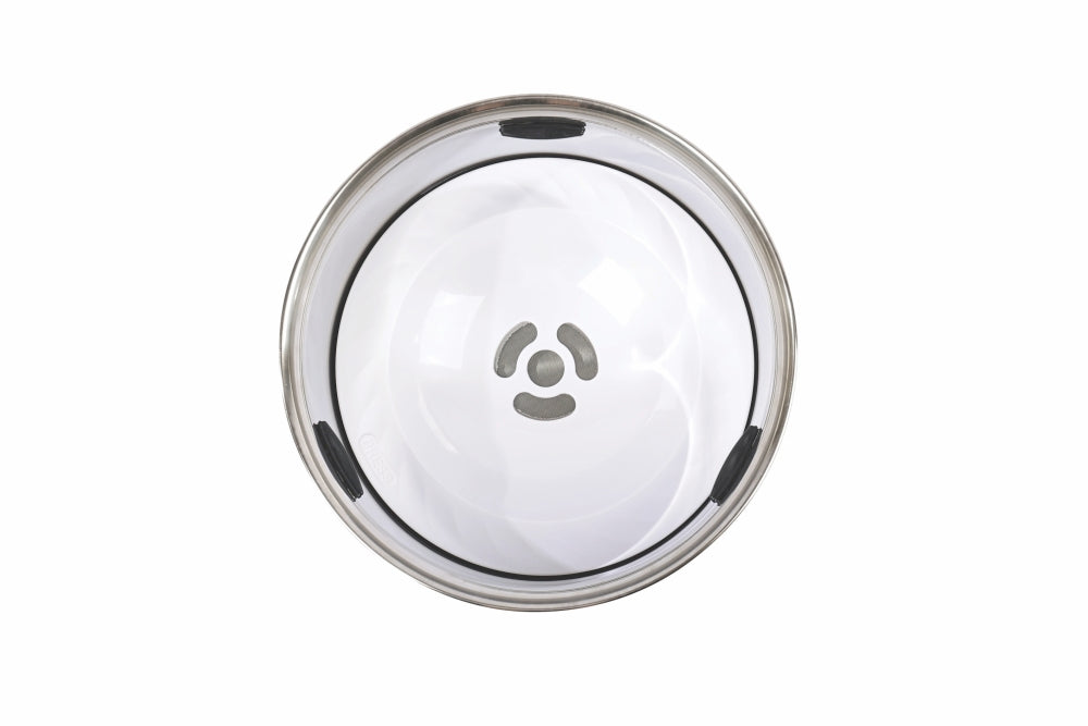 M-Pets Splash Control Metal Water Bowl for Pets Blue 3.7L