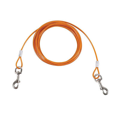 M-Pets Strong Garden Tie-Out Cable High Visibility Orange 4.5m