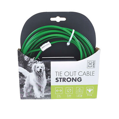 M-Pets Strong Garden Tie Out Cable Green 9m