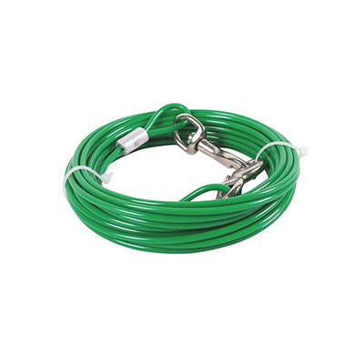 M-Pets Strong Garden Tie Out Cable Green 9m