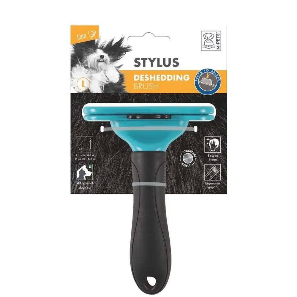 M-Pets Stylus Furminator Push-Button Grooming Tool Large