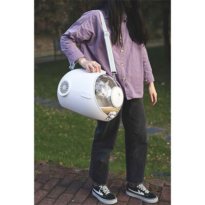 M-Pets Submarine Cat Carrier White Ventilated Travel Bag 49x32x30 cm
