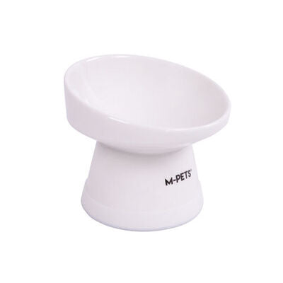 M-Pets Tiltd Ceramic Elevated Pet Bowl for Food and Water 150ml
