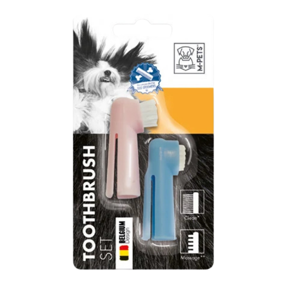 M-PETS Finger Toothbrush Set for Dogs 2 Pack