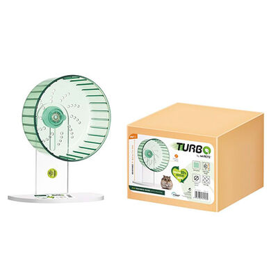 M-Pets Turbo Training Hamster Wheel Silent Green Exercise 19-24cm