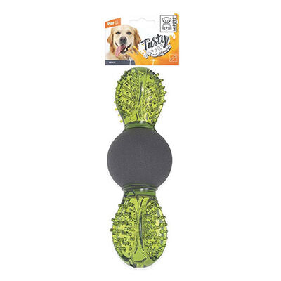 M-Pets Uranus Rubber Dog Toy with Hollow Compartment Green 16.5x6x6 cm