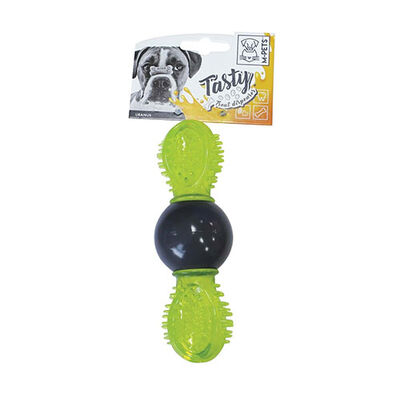 M-Pets Uranus Rubber Dog Toy with Hollow Compartment Green 16.5x6x6 cm