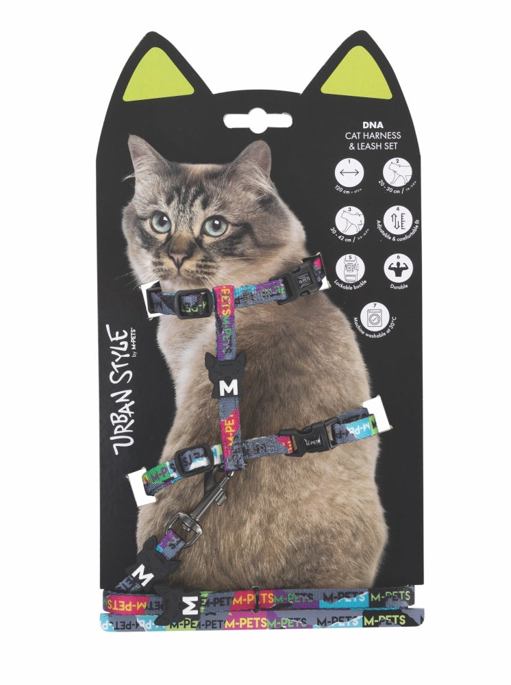 M-Pets Urban Style DNA Cat Harness and Leash Set