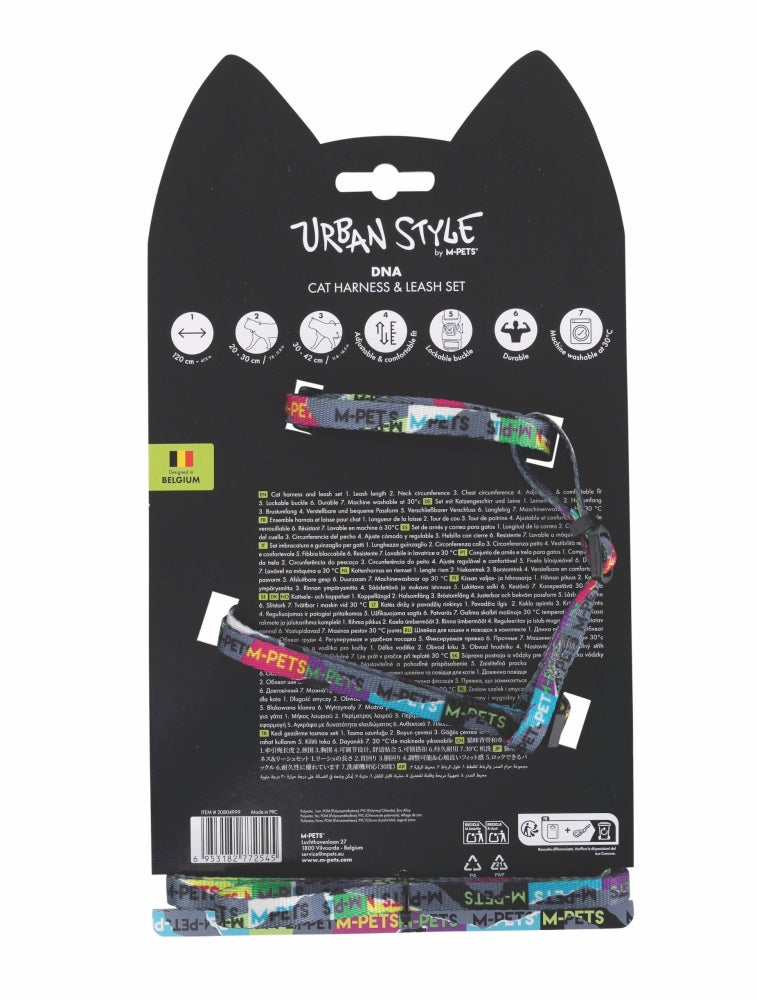 M-Pets Urban Style DNA Cat Harness and Leash Set