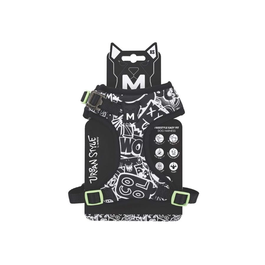 M-Pets Urban Style Easy Fit Dog Harness Black XS