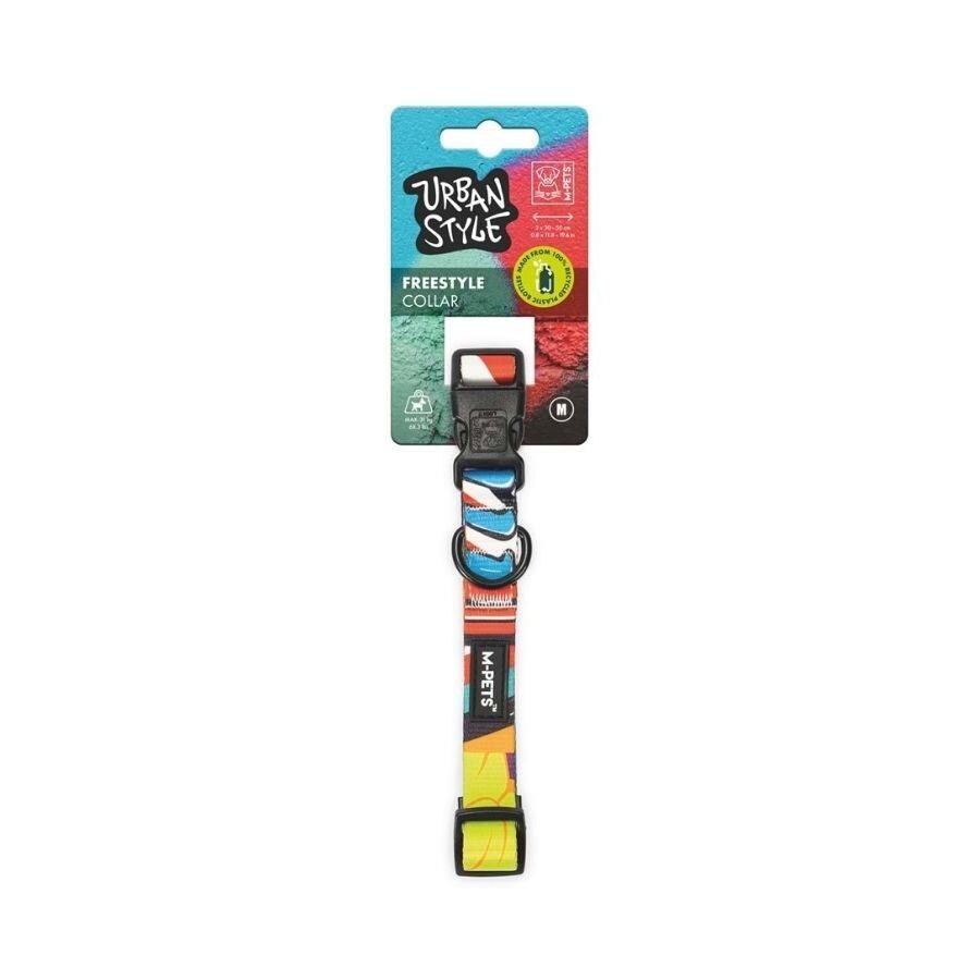 M-Pets Urban Style Freestyle Recycled Dog Collar Medium