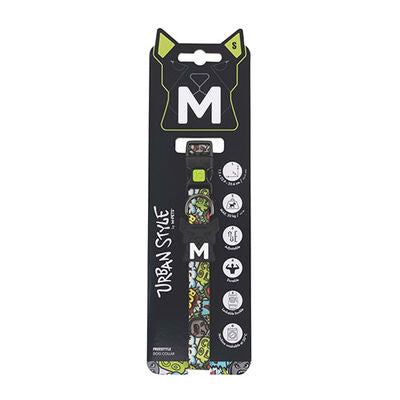 M-Pets Urban Style Freestyle Dog Collar Multicolor Small 22.9-35.6cm
