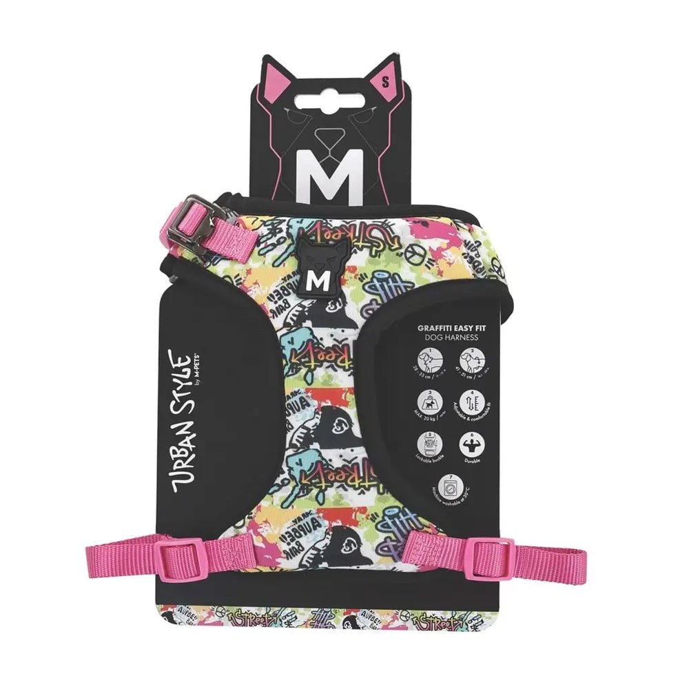 M-Pets Urban Style Graffiti Easy Fit Dog Harness Small