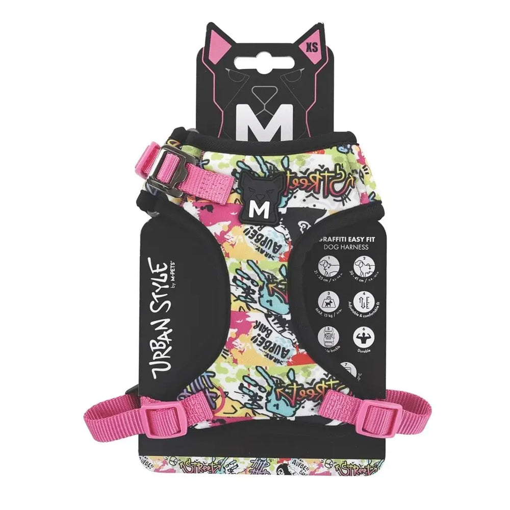 M-Pets Urban Style Graffiti Easy Fit Dog Harness XS