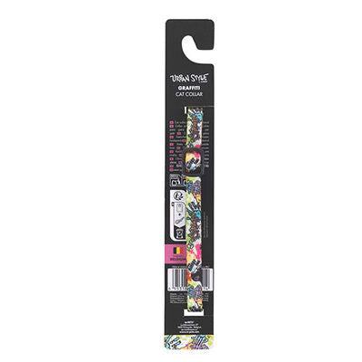 M-Pets Urban Style Graffiti Adjustable Cat Collar with Bell 20-30cm