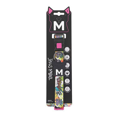M-Pets Urban Style Graffiti Adjustable Dog Collar Large 38-66cm