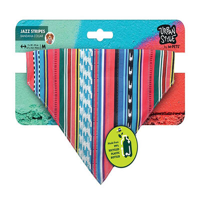 M-Pets Urban Style Jazz Bandana Dog Collar Eco-Friendly Medium
