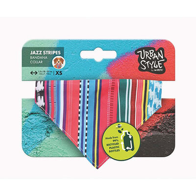 M-Pets Urban Style Jazz Bandana Dog Collar Eco-Friendly XS 15-25cm