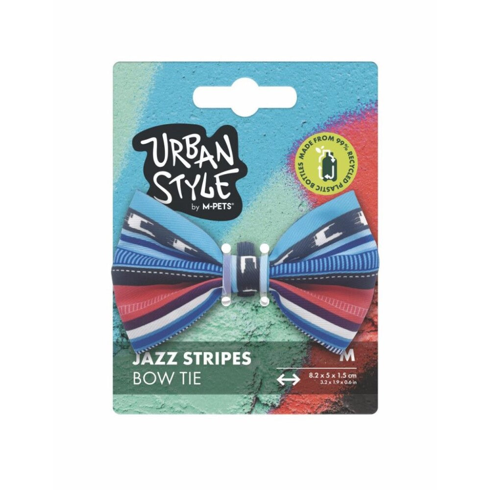 M-Pets Urban Style Jazz Stripes Cat Bowtie M