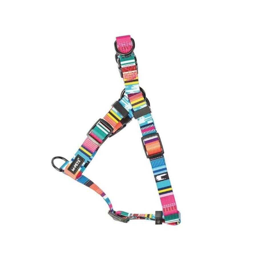 M-Pets Urban Style Jazz Stripes Dog Chest Harness L - Recycled Polyester