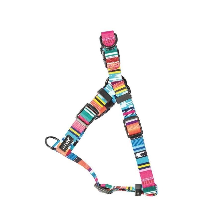 M-Pets Urban Style Jazz Stripes Dog Chest Harness M - Recycled Polyester