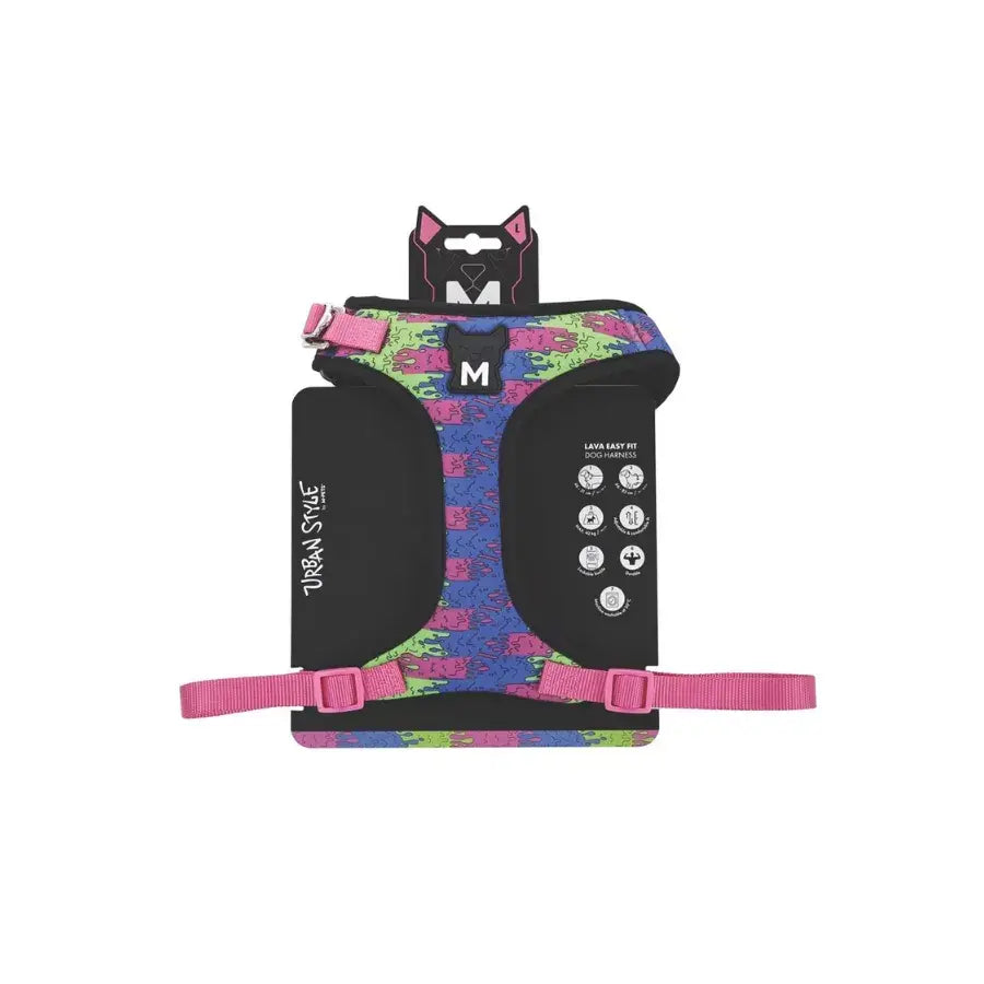 M-Pets Urban Style Lava Easy Fit Pink Dog Harness Size S