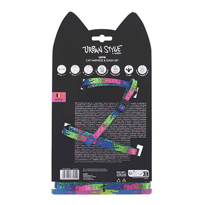 M-Pets Urban Style Lava Cat Harness and Leash Set 120cm