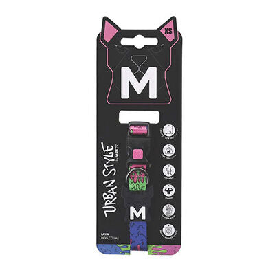 M-Pets Urban Style Lava Adjustable Dog Collar X-Small 6-10in
