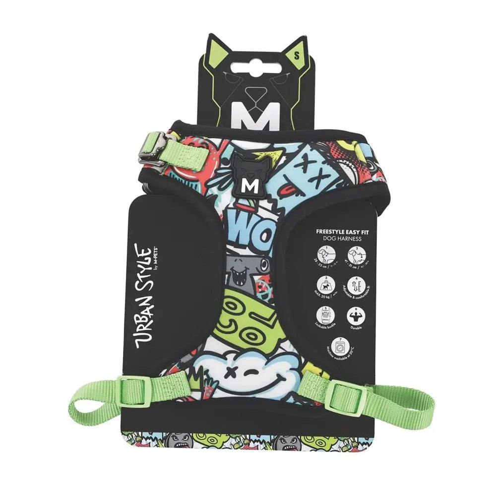 M-Pets Urban Style Multicolor Easy Fit Dog Harness Small