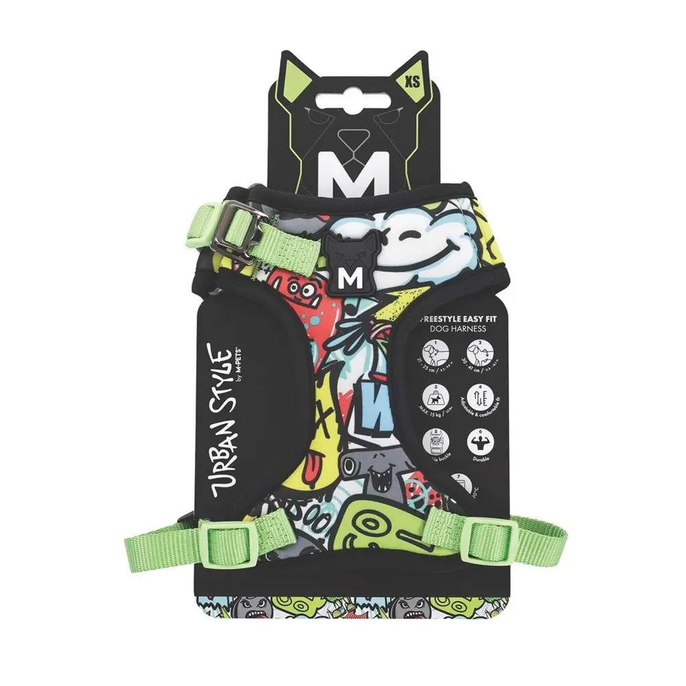 M-Pets Urban Style Easy Fit Multicolor Dog Harness XS