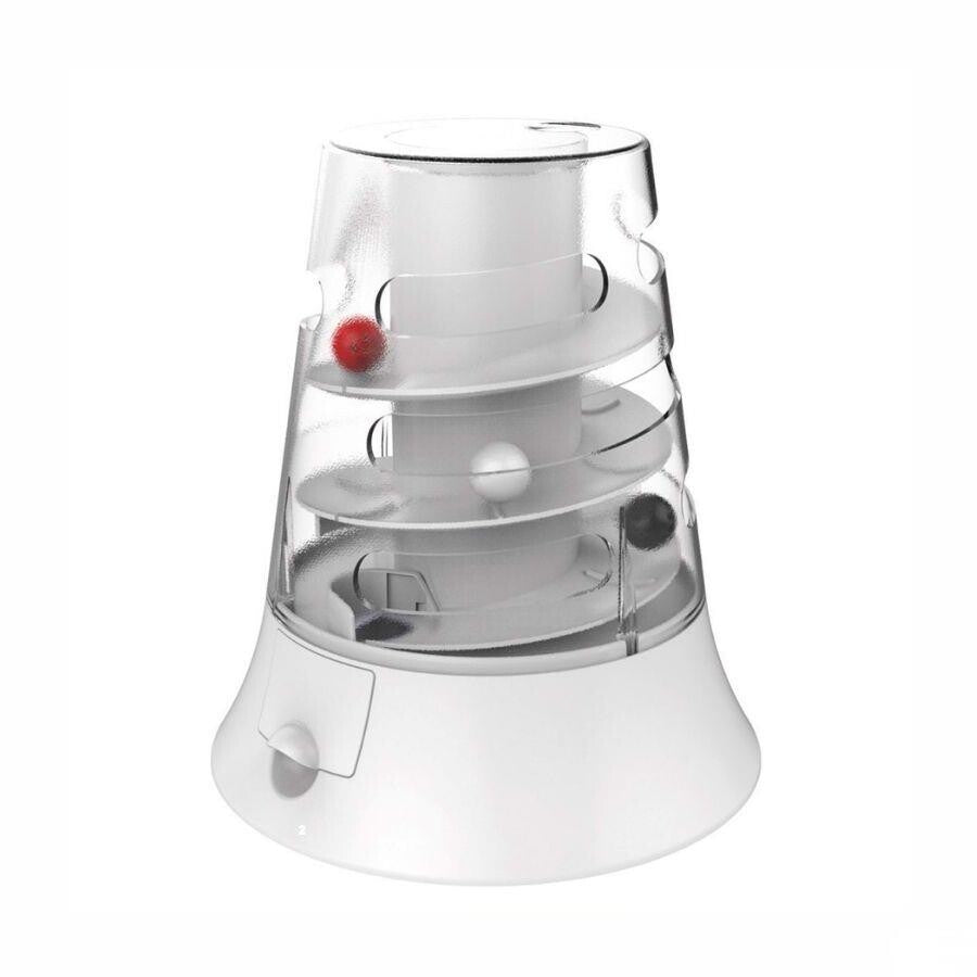 M-Pets Vortex Electronic Cat Toy White Interactive Activity 22cm