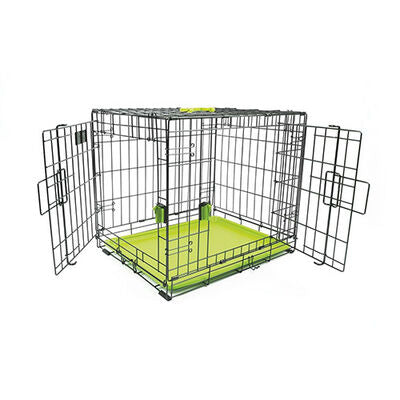 M-Pets Voyager 2-Door Dog Crate Secure Lock Large Green 91cm