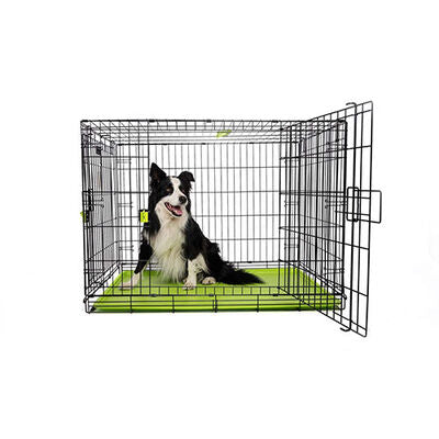 M-Pets Voyager 2-Door Dog Crate Secure Lock Large Green 91cm