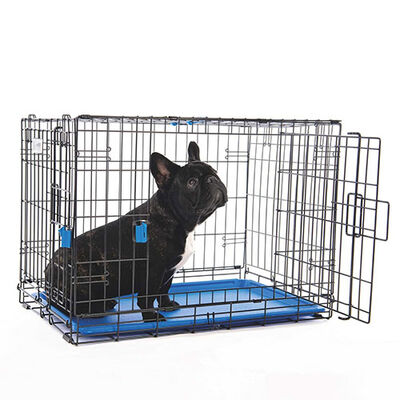 M-Pets Voyager 2-Door Dog Crate Foldable Blue Medium 76x48x53cm