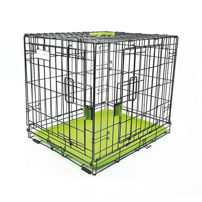 M-Pets Voyager 2-Door Dog Crate Secure Folding Wire Cage 24in