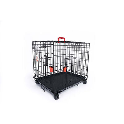 M-Pets Voyager 2-Door Rolling Dog Crate XXLarge Black 122x76x84 cm