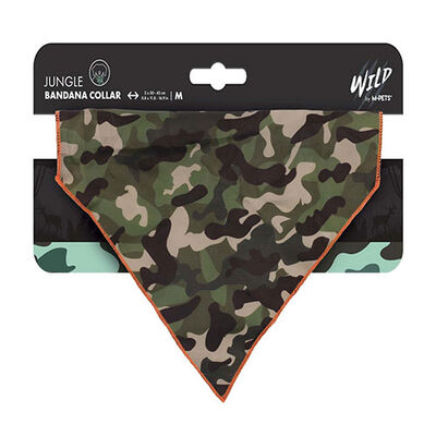 M-Pets Wild Jungle Bandana Collar for Cats & Dogs Medium 15x11.5cm