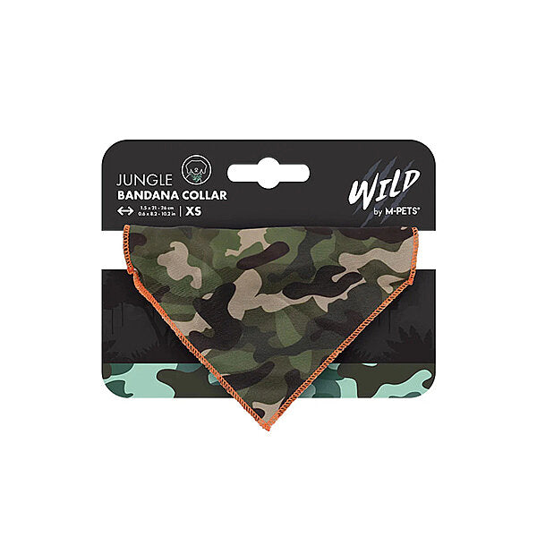 M-Pets Wild Jungle Dog Bandana Collar for Small Pets XS