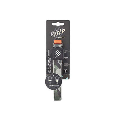 M-Pets Wild Jungle Dog Collar Adjustable Comfort Fit 31-40 cm