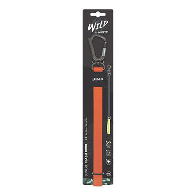 M-Pets Wild Jungle Dog Leash Orange Pattern L-XL 2x120cm