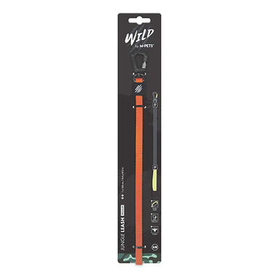 M-Pets Wild Jungle Orange Dog Leash Durable Polyester S-M 120cm