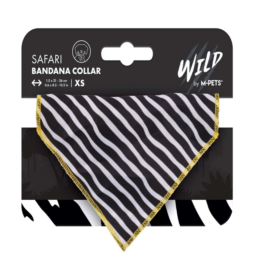 M-Pets Wild Safari Dog Bandana Collar XS Colorful 10x7cm