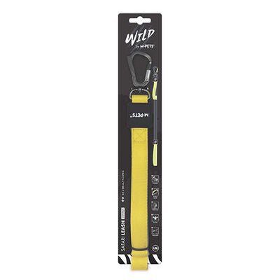 M-Pets Wild Safari Yellow Double Handle Dog Leash L-XL 120cm